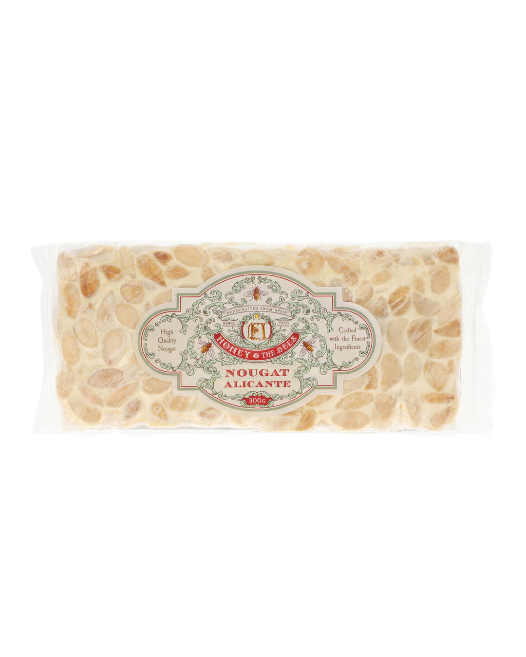 Spansk nougat i verdensklasse – fra hjertet af Jijona.  Vores spanske nougat er lavet med ristede mandler og naturlig appelsinblomsthonning, som giver en sød, rund og ægte smag af tradition.